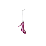 Kersthanger - Roze Hoge Hakken - Glas - 8,5x3x7,5cm