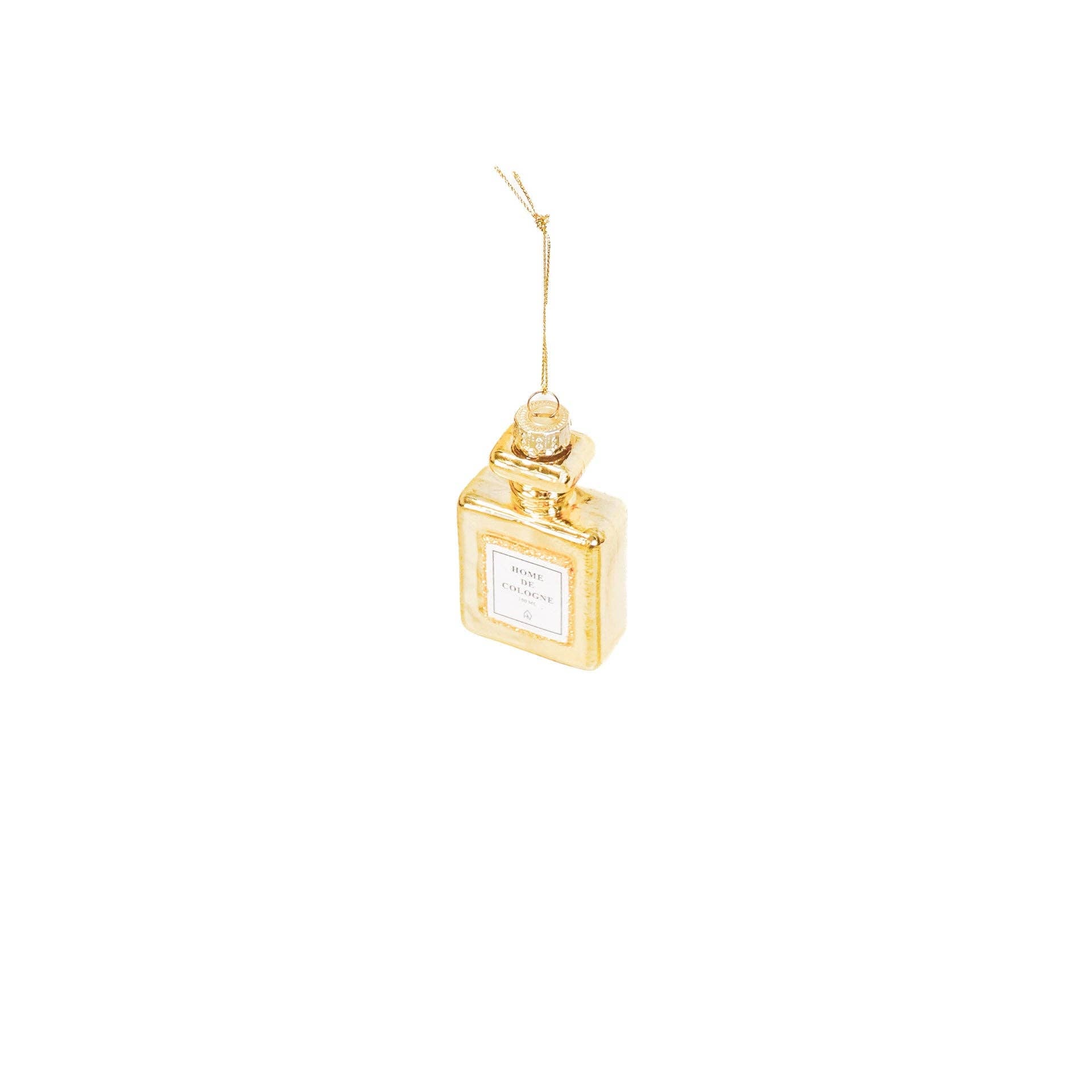 Kerstornament parfumfles hanger van glas - 5x2,5x9 cm
