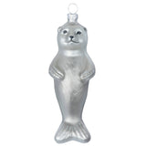 Kerstornament zeehond, glas, 13,5 cm