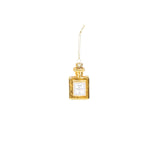 Kerstornament parfumfles hanger van glas - 5x2,5x9 cm