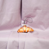 Ornament Kerst Hanger Croissant - Glas - 9,5x5x4,5cm
