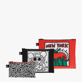 KEITH HARING Zonder titel, Andy Mouse, New York Gerecycleerde Ritszakken