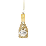 Laten we Glitter Prosecco-flesvormige kerstbal vieren