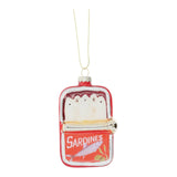 Kersthanger sardineblikje van glas rood (B/H/D) 6x10x3 cm