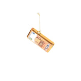 Ornament Kerst Hanger - 50 Euro Biljet - Glas - 11,5x2x6cm
