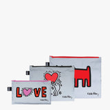 KEITH HARING Hond, Hart, Liefde Reflecterende Ritszakken