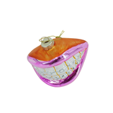 Ornament - Kerst Hanger - Armband Lip - Glas - Roze - 9x6,5x6,5cm