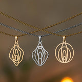 Vulva design ketting | goud & zilver | verschillende motieven