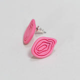 Roze vulva oorstekers | 3D-geprint | PLA | Feminisme