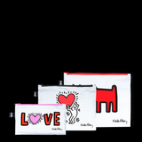 KEITH HARING Hond, Hart, Liefde Reflecterende Ritszakken