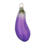 Kerstornament aubergine, glas, 9 cm