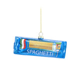 Kerstbal in de vorm van een pak spaghetti
