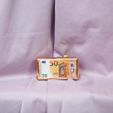 Ornament Kerst Hanger - 50 Euro Biljet - Glas - 11,5x2x6cm