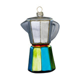 Kerstornament espressomaker, glas, 10,5 cm