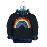 Kerstornament trui regenboog