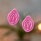 Roze vulva oorstekers | 3D-geprint | PLA | Feminisme